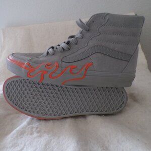 Size 10 1/2 VANS Sk8- High Flame - Grey Orange Suede 10.5 Brand new